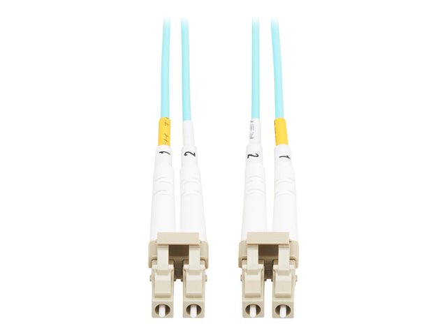 Eaton Tripp Lite Series 10Gb Duplex Multimode 50/125 OM3 OFNP Fiber Patch Cable (LC/LC) - Aqua, 10 m (32.8 ft.), TAA