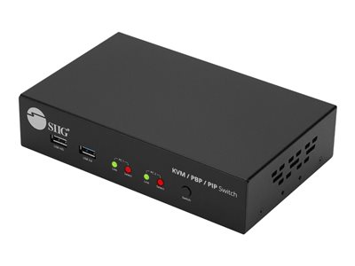 SIIG 2-Port 4K HDMI KVM Switch with PBP Roaming Mouse & PIP