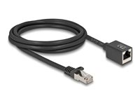 DeLOCK CAT 6a S/FTP 2m Forlængerkabel til netværk Sort