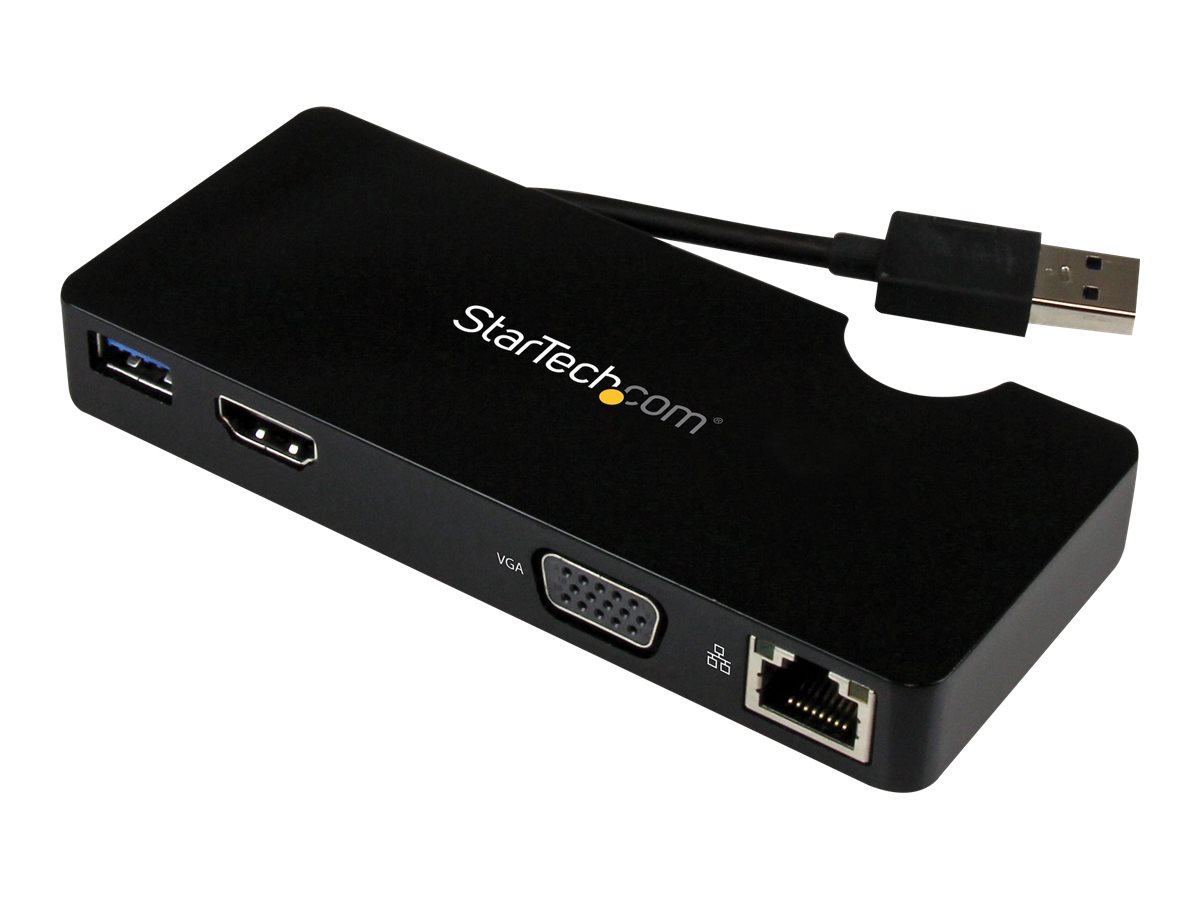 forening Blandet læbe StarTech.com USB 3.0 to HDMI or VGA Adapter Dock | www.shi.com