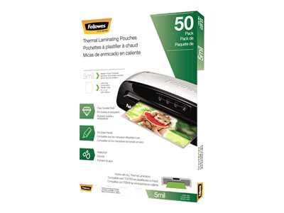 Fellowes Glossy 50-pack clear 11.5 in x 9.02 in lamina