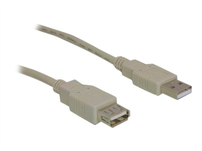 DELOCK USB Verl. A -> A St/Bu 1.80m grau - 82239