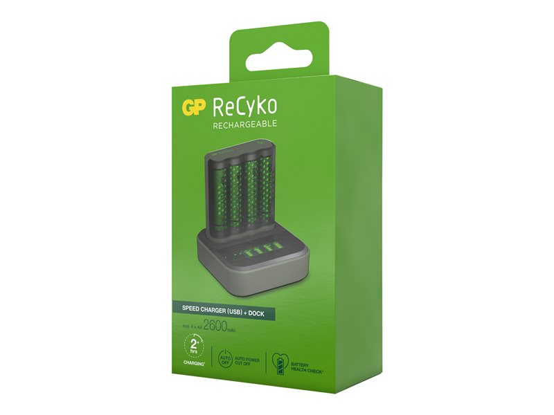 Gp Recyko M Chargeur De Batterie Usb Avec Batterie X Type Aa Nimh