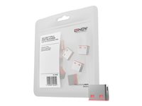 Lindy USB Port Blocker - USB port blocker - red (pack of 10)