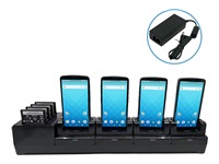 Unitech - Support de charge portatif + chargeur de batterie - 4 terminal, 4 battery, PSU only - connecteurs de sortie : 8 