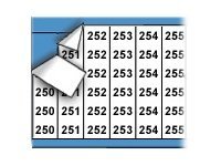 Brady Wire Marker Card Consecutive Numbers 250-274