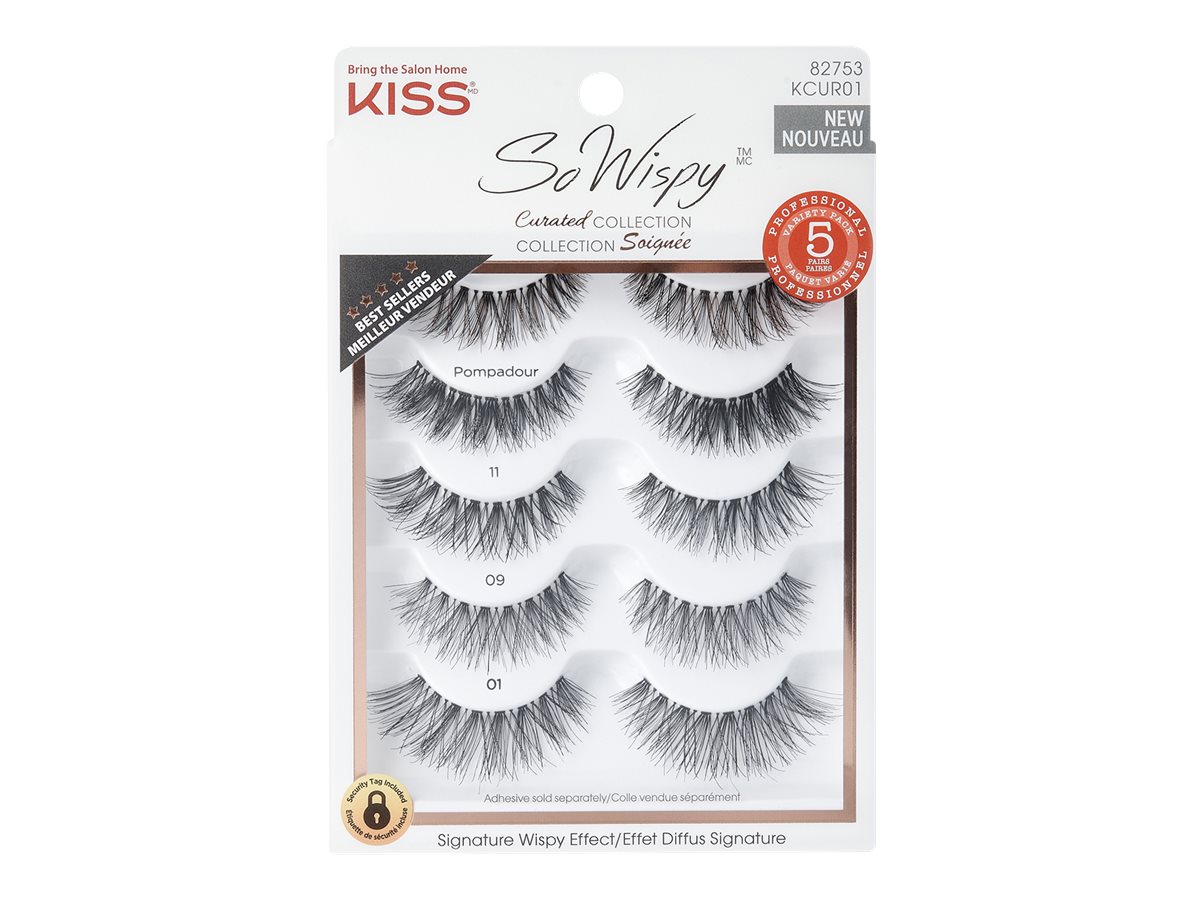 Kiss Curated Collection So Wispy False Lashes Variety Pack - 5 pairs