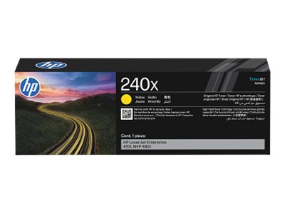 HP 240X High Yield yellow original LaserJet toner cartridge Product shot Front 79950
