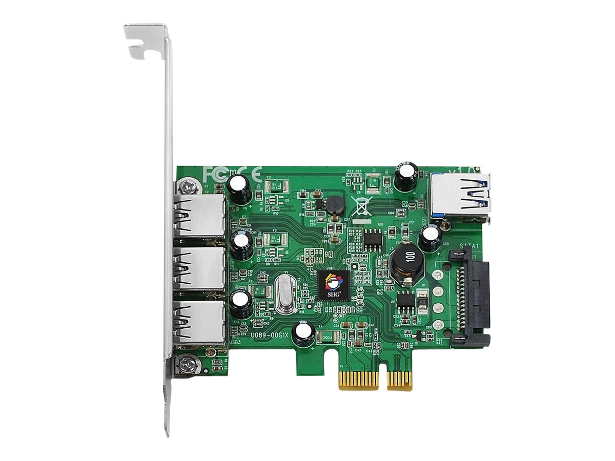 SIIG DP USB 3.0 4-Port PCIe i/e - USB adapter - PCIe - 4 ports