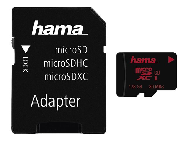 Hama - flash memory card - 128 GB - microSDXC UHS-