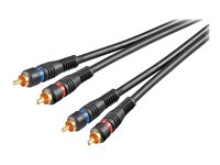 Goobay 2xRCA - 2xRCA cable 3,0m sort