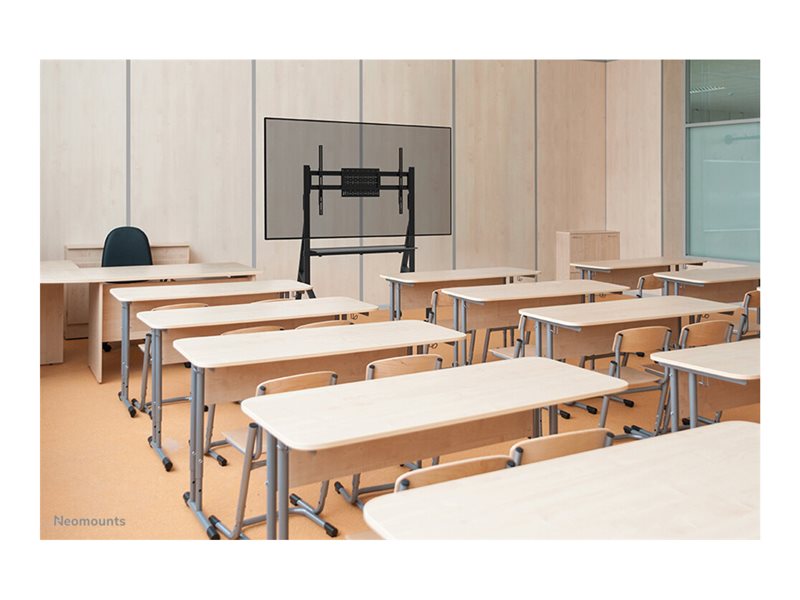 Neomounts FL50-525BL1 Support au sol mobile pour cran 55-86" - tagre multimdia incluse - installation rapide - TV