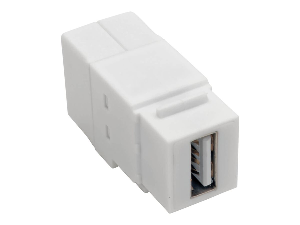 Eaton Tripp Lite Series USB 2.0 All-in-One Keystone/Panel Mount Coupler (F/F), White