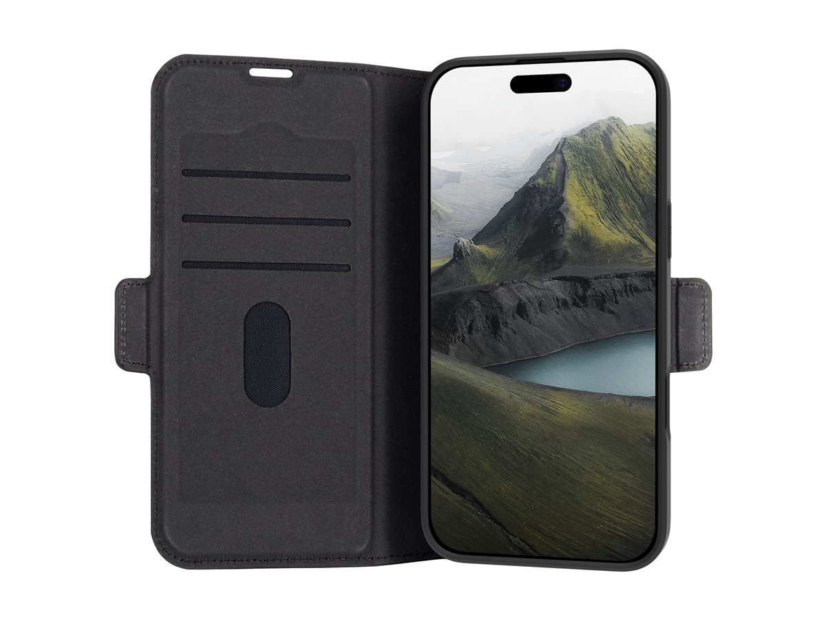 dbramante1928 Sustainable Bergen Folio Case Pro iPhone 16 Plus BLACK - Enterprise Bulk Packaging – foto 2