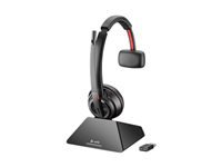 HP Poly Savi 8210-M - UC Series - headset - on-ear - DECT - wireless - USB-A via DECT adapter - black - Certified for Microsoft Teams, Zoom Certified
