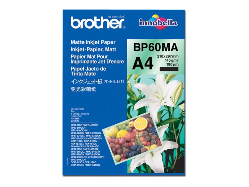 Brother BP60MA Matte Inkjet Paper - paper - matte - 25 sheet(s) - A4 - 145 g/m²