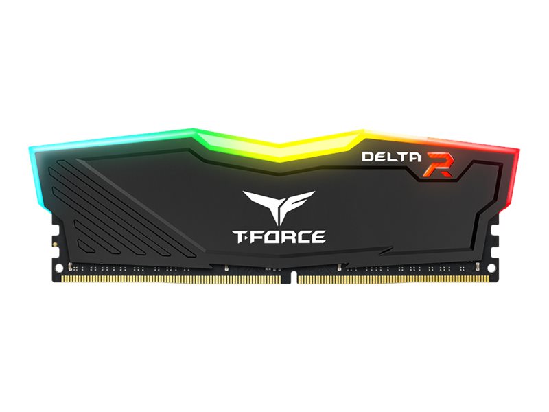 T-Force DELTA RGB DDR4 kit 16 GB: 2 x 8 GB DIMM 288-pin / PC4-25600 Product shot Front 79575