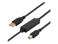 DELTACO USB-kabel 5m Sort