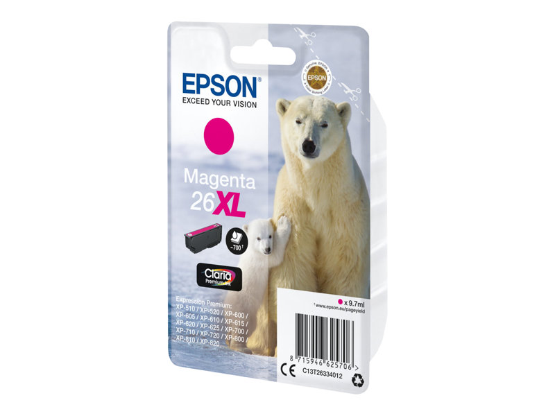 Epson 26XL - XL - magenta - original - cartouche d\'encre