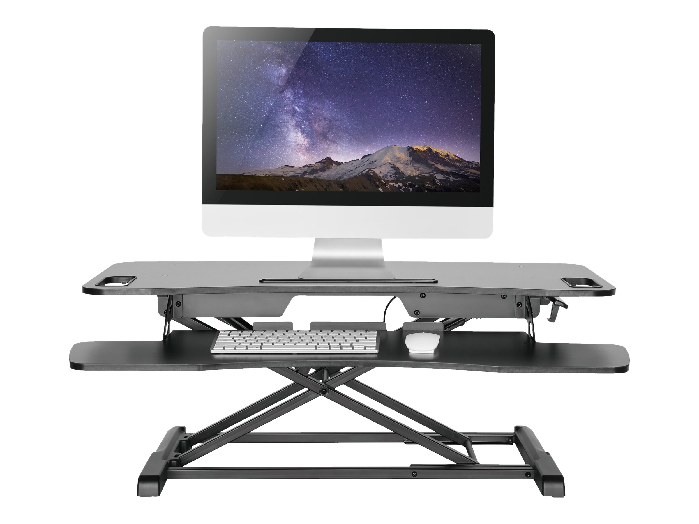 SIT-STAND DESK CONVERTER RISERKEYBOARD & MOUSE DECK