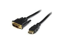 StarTech.com Câble HDMI vers DVI de 1,8 m, câble d'affichage DVI-D vers HDMI (1920 x 1200p), noir, adaptateur de câble HDMI mâle vers DVI-D mâle 19 broches, câble de moniteur numérique, M/M, lien unique - cordon DVI vers HDMI (HDMIDVIMM6)