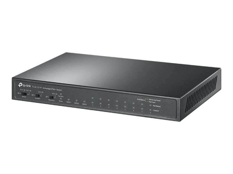 TP-Link TL-SL1311P V1.6 switch 13 ports unmanaged Product shot Right-angle 79550