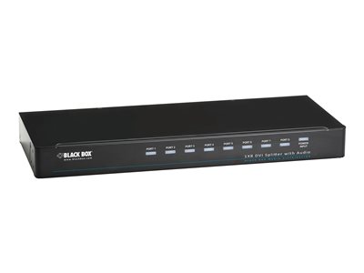 Black Box DVI-D Splitter with Audio and HDCP, 1 x 8