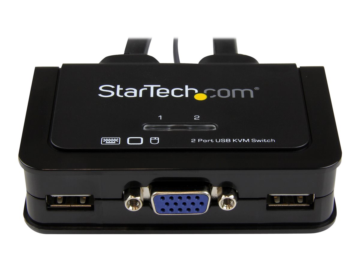 StarTech.com 2 Port USB VGA Cable KVM Switch - USB Powered with Remote Switch - KVM with VGA - Dual Port VGA KVM Switch (SV211USB) - přepínač KVM - 2 porty – foto 3