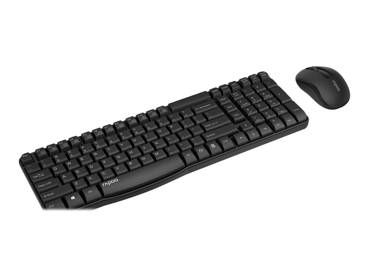 Rapoo X1800S keyboard and mouse set black Input Product shot Left-angle 79750