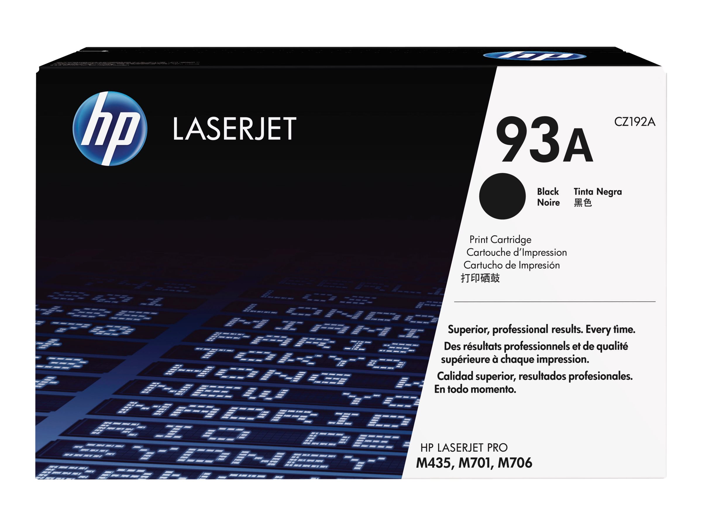 HP 93A black original LaserJet toner cartridge Usage / lifestyle Front 72785