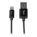 Startech 0.3m (11in) Short Black Apple® 8-pin Lightning Connector to USB Cable for iPhone / iPod / iPad