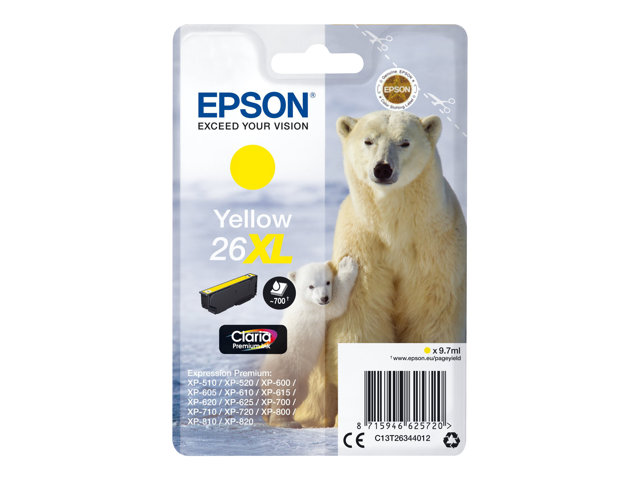 Epson 26xl Xl Yellow Original Ink Cartridge