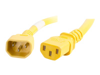C2G 4ft 14AWG Power Cord (IEC320C14 to IEC320C13) - Yellow