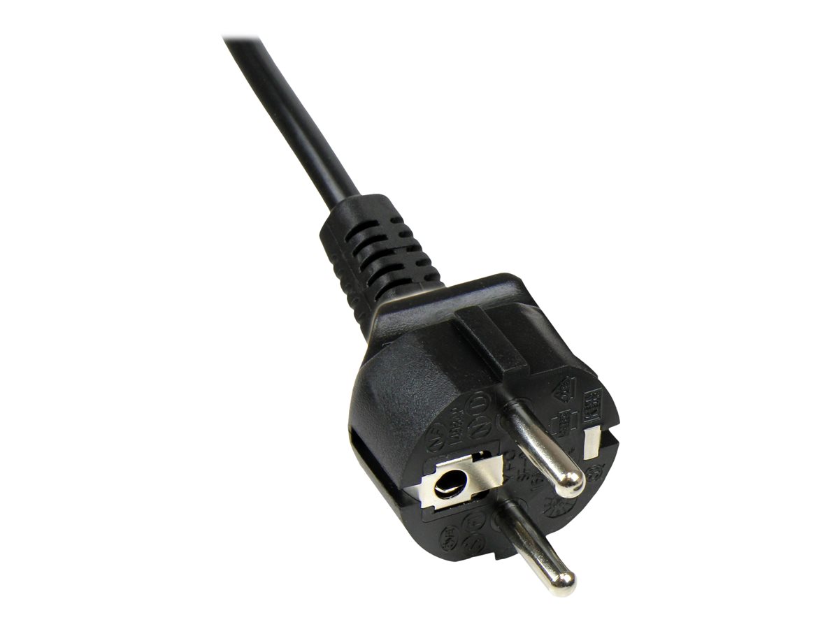 StarTech.com 2m (6ft) Laptop Power Cord, EU Schuko to C5, 2.5A 250V, 18AWG, Notebook / Laptop Replacement AC Cord, Printer/Power Brick Cord, Schuko CEE 7/7 to Clover Leaf IEC 60320 C5 - Laptop Charger Cable - elektrický kabel - IEC 60320 C5 do power CEE 7/7 - 2 m – foto 2
