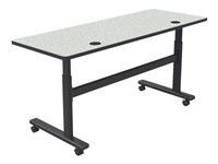 BALT Sit/Stand Flipper Table mobile rectangular gray nebula black base