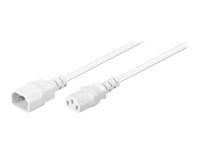 MicroConnect Strøm IEC 60320 C14 Strøm IEC 60320 C13 Hvid 50cm Forlængerkabel til strøm