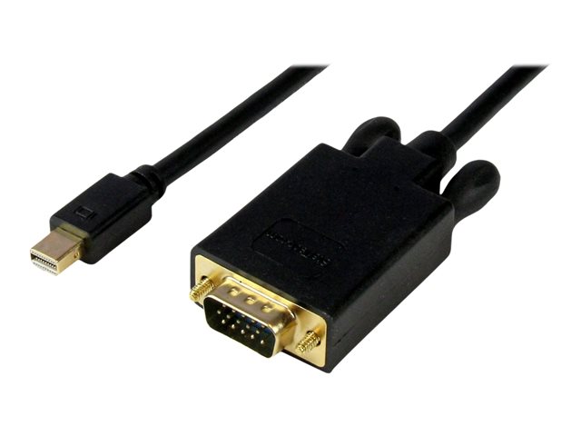 Image of StarTech.com 10 ft Mini DisplayPort to VGA Adapter Cable - mDP to VGA Video Converter - Mini DP to VGA Cable for Mac/PC 1920x1200 - Black (MDP2VGAMM10B) - video converter - black