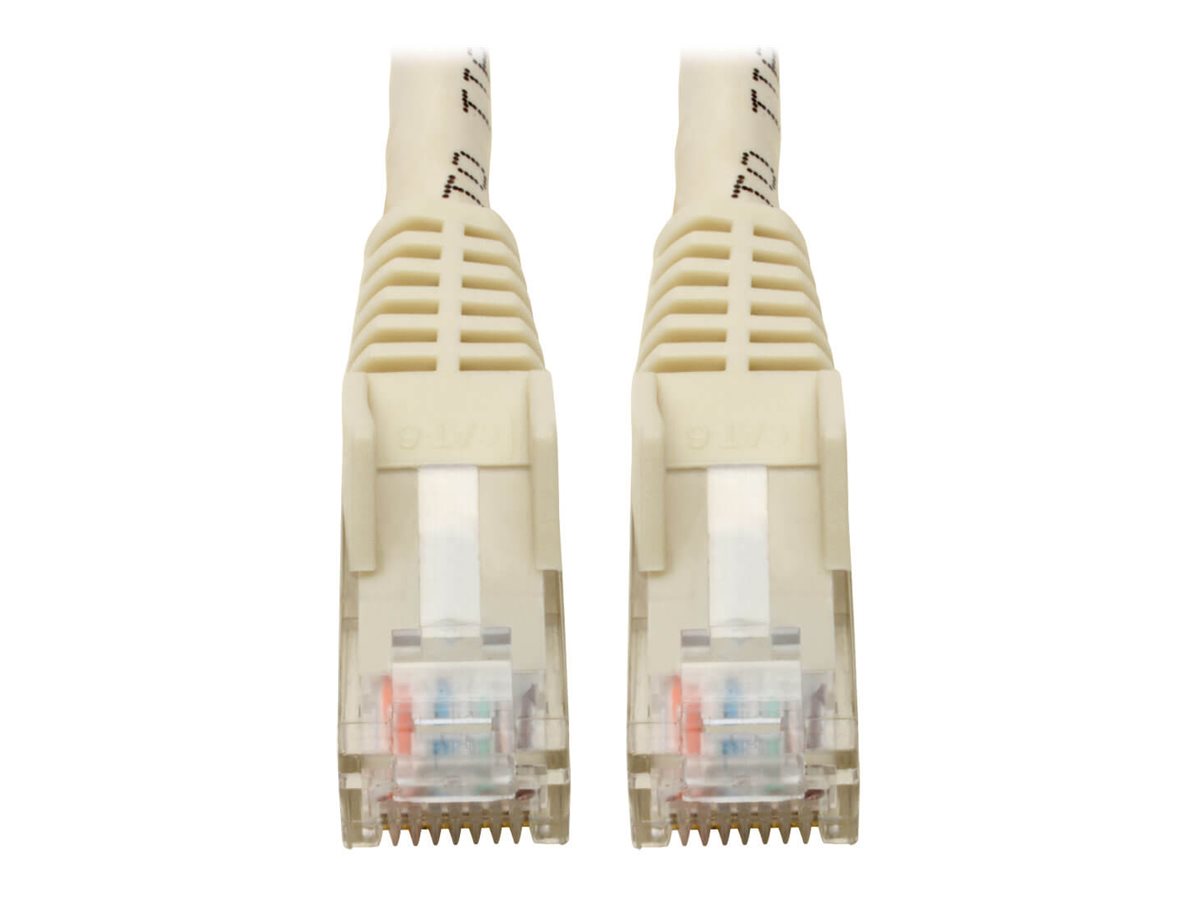 Tripp Lite Premium Cat6 Gigabit Snagless Molded UTP Patch Cable, 24 AWG, 550 MHz/1 Gbps (RJ45 M/M), White, 6 in.