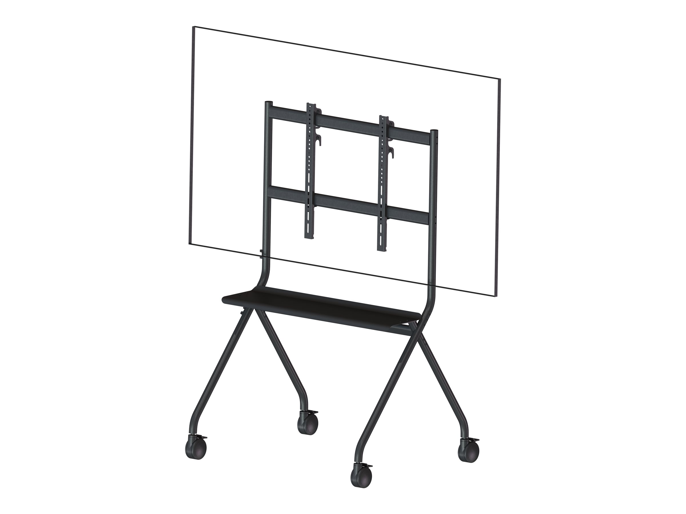 Vision VFM-F12 Displaywagen 55"-100" Stahl Mattschwarz