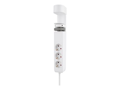 Neomounts STE 3er Tischsteckdose Klemme 1xUSB-A 2xUSB-C weiß - DS22-840WH6