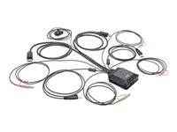 Eaton Tripp Lite series 2-Port DisplayPort 1.1/USB KVM Switch with Audio/Video, Built-In Cables, USB Peripheral Sharing - KVM / audio / USB switch - 2 ports