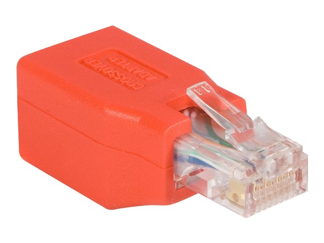 Image of StarTech.com Cat6 Cable - Cat6 Crossover Adapter - GbE - Red - Ethernet Network Cable (C6CROSSOVER) - crossover adapter - red