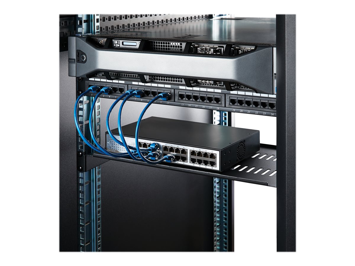 StarTech.com 1U Vented Server Rack Cabinet Shelf, 10in Deep Fixed Cantilever Tray, Rackmount Shelf for 19" AV/Data/Network Equipment Enclosure with Cage Nuts & Screws, 44lbs Weight Cap. - 1U Network Rack Shelf (CABSHELFV1U) - police skříně - 1U – foto 3