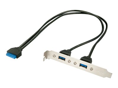 LINDY Slotblech USB 3.0 Adapter 2xUSB 3.0 Typ A an 20 pol. - 33096