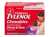 Tylenol* Children's Chewable Tablets Grape Punch - 160mg - 20's