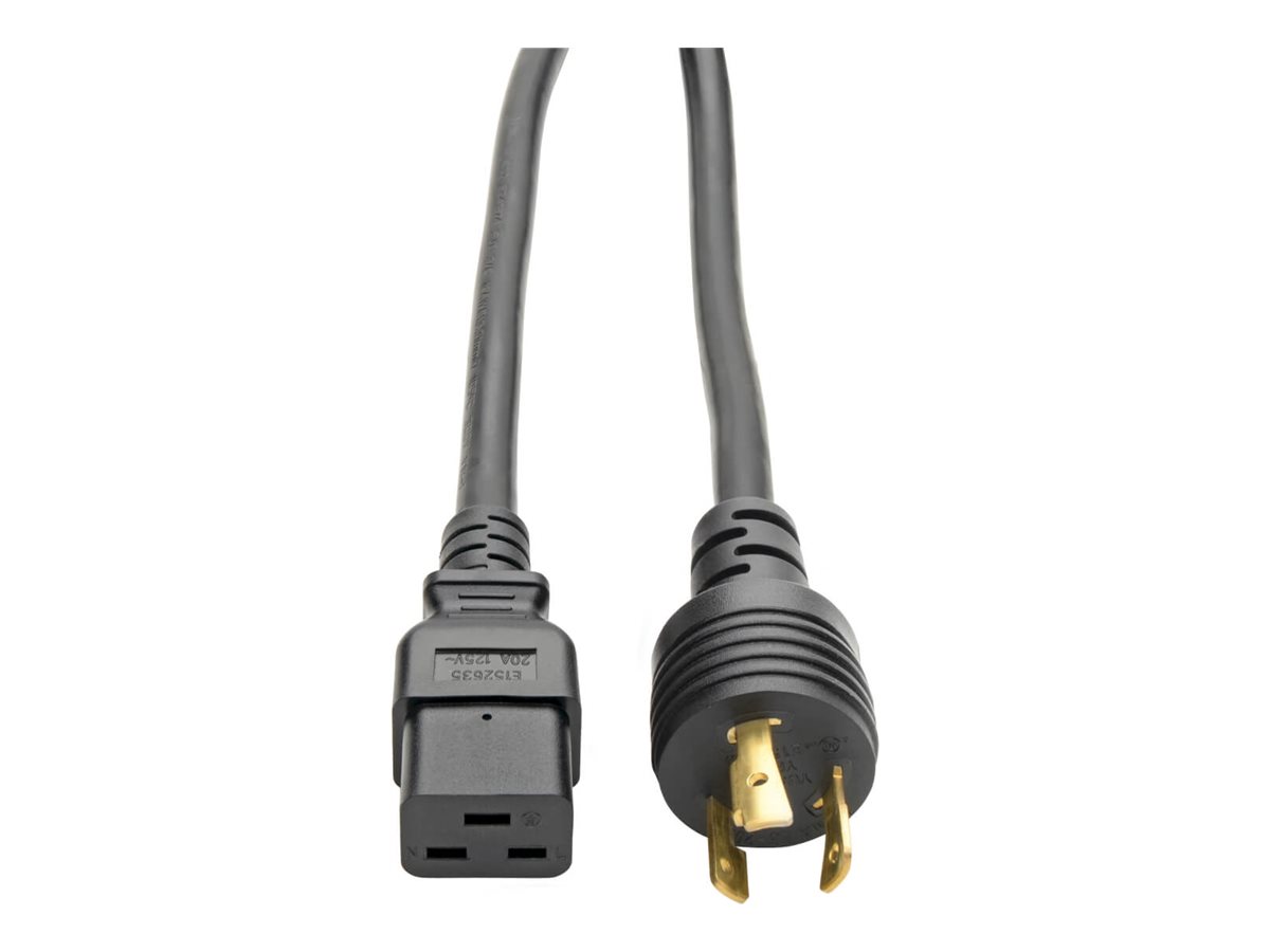 Tripp Lite 10ft Power Cord Extension Cable L5-20P to C19 for Servers Heavy Duty 20A 12AWG 10'