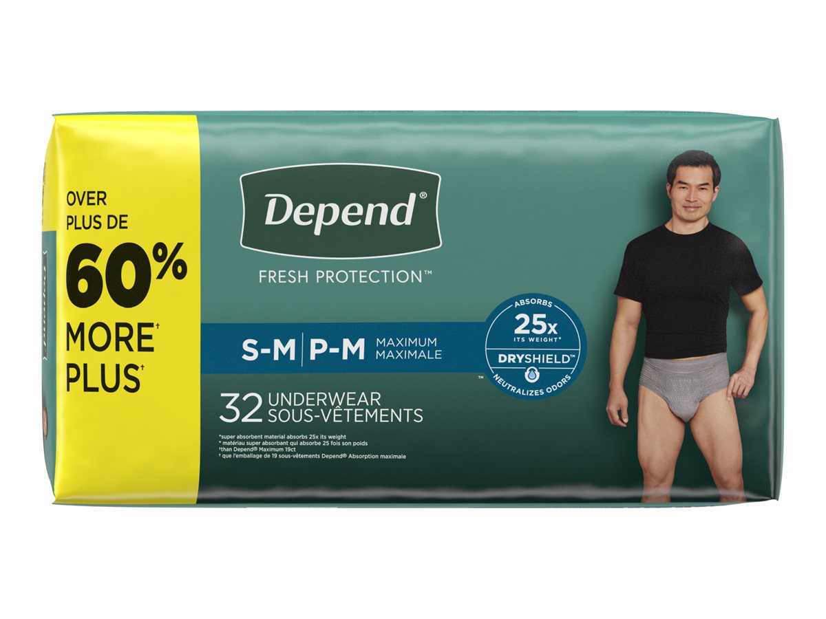 Depend Fresh Protection Fit-Flex Incontinence Underwear for Men Maximum XL ✅