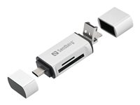 SANDBERG Card Reader USB-C+USB+MicroUSB - 136-28