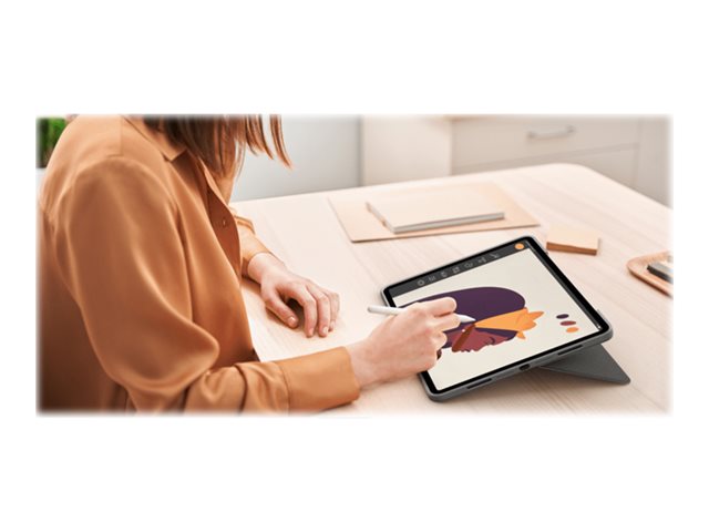Logitech Combo Touch - klávesnice a pouzdro - s trackpad - QWERTY - italská - oxfordská šedá Vstupní zařízení – foto 11