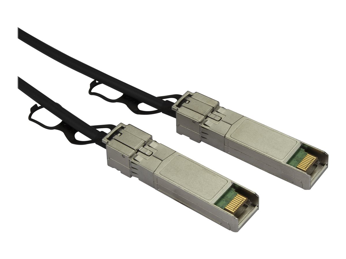 StarTech.com MSA Uncoded Compatible 2m 10G SFP+ to SFP+ Direct Attach Breakout Cable Twinax, 10 GbE SFP+ Copper DAC 10 Gbps Low Power Passive Transceiver Module DAC, 10GE Breakout Cable - Lifetime Warranty (SFP10GPC2M) - kabel 10GBase pro přímé připojení - 2 m - černá – foto 3